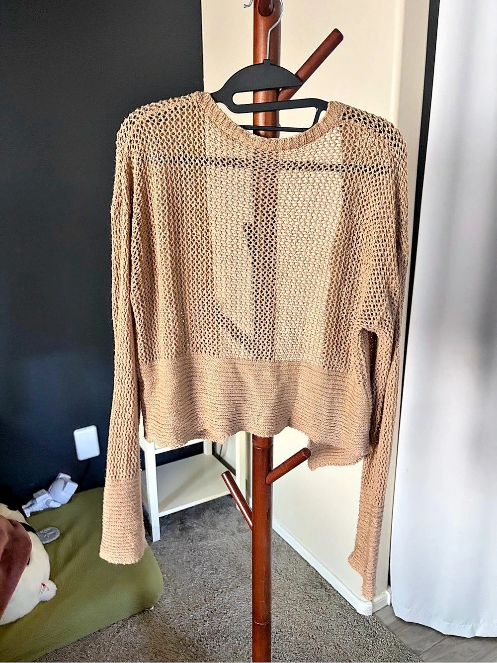Open Knit Sweater Brown Size Large (feels like a medium)